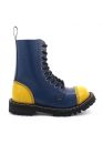 ЧЕРЕВИКИ БЕРЦІ STEEL Сині З ЕЛЕМЕНТАМИ жовтого на 10 дірок 105-106/O/F.YEL-F.BLU замовити online