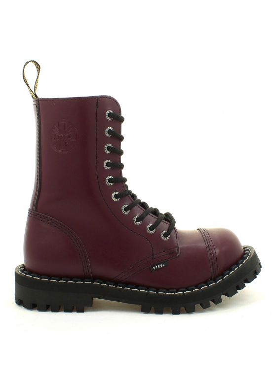 Черевики берці Steel бордові на 10 дірок 105-106/O/F.BUR замовити online